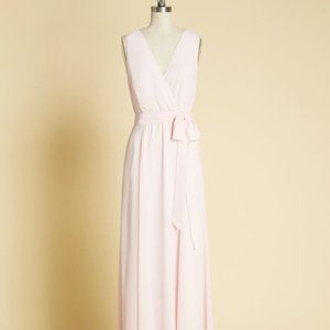 Modcloth Pink Effortless Elegance Faux-Wrap Dress